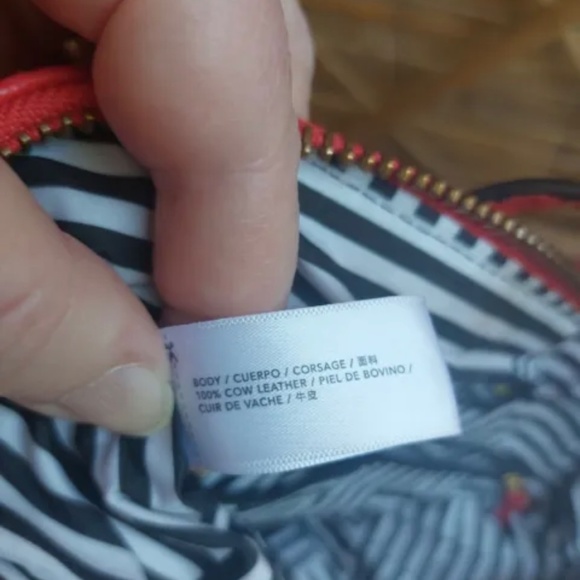 Kate Spade Saturday Leather True Red Satchel Shoulder Bag Womens 14 X 9 X 5 - Picture 4 of 5